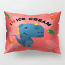 Colorful cartoon dinosaur pillowcase kids bedroom decor by Decorbites