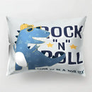 Colorful cartoon dinosaur pillowcase kids bedroom decor by Decorbites