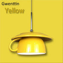 GobekUsa Ceramic Cup Pendant Light: Stylish LED Hanging Lamp for Home Decor and Kitchen