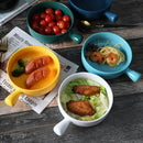 Colorful ceramic single handle salad bowl dining room tableware by Decorbites