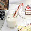 Colorful christmas long handle candy cane glass stirring stick kitchen by Decorbites