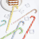 Colorful christmas long handle candy cane glass stirring stick kitchen by Decorbites