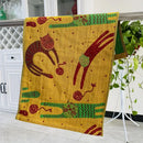 Colorful dinosaur cat gauze hand towels set of 4 kitchen decor by Decorbites