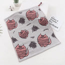 Colorful dinosaur cat gauze hand towels set of 4 kitchen decor by Decorbites