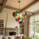 Colorful Disk Glass Round Chandelier