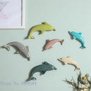 Colorful dolphin fish ocean ceramic wall decoration children's room by Decorbites