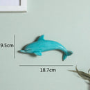 Colorful dolphin fish ocean ceramic wall decoration children's room by Decorbites