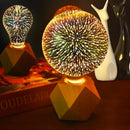 Colorful fireworks 3d glass sphere table lamp bedroom night light by Decorbites