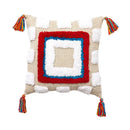 Colorful geometric tassel pillowcase bedroom hand embroidered decor by Decorbites