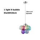 GobekUsa Glass Bubble Chandelier Pendant Light for Living Room & Bedroom
