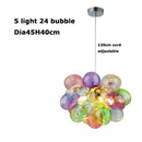 GobekUsa Glass Bubble Chandelier Pendant Light for Living Room & Bedroom