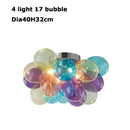 GobekUsa Glass Bubble Chandelier Pendant Light for Living Room & Bedroom