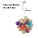 GobekUsa Glass Bubble Chandelier Pendant Light for Living Room & Bedroom