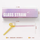 Colorful glass flower handle stir bar kitchen cocktail straw by Decorbites
