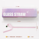 Colorful glass flower handle stir bar kitchen cocktail straw by Decorbites