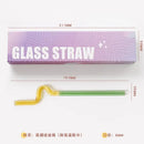 Colorful glass flower handle stir bar kitchen cocktail straw by Decorbites