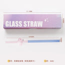 Colorful glass flower handle stir bar kitchen cocktail straw by Decorbites