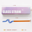 Colorful glass flower handle stir bar kitchen cocktail straw by Decorbites
