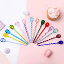Colorful glass stirring spoon set for kitchen and dining room by Decorbites