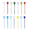 Colorful glass stirring spoon set for kitchen and dining room by Decorbites