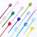Colorful glass stirring spoon set for kitchen and dining room by Decorbites