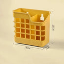 Colorful grid pattern kitchen cutlery storage holder utensil caddy by Decorbites