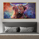 Colorful Highland Cow Canvas