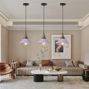Colorful industrial loft pendant light kitchen cone lamp brass finish by Decorbites