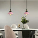 Colorful industrial loft pendant light kitchen cone lamp brass finish by Decorbites