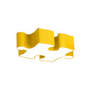 GobekUsa Kids Style Jigsaw Puzzles Ceiling Flush Light - Acrylic LED Flushmount in Red/Yellow & White