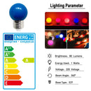 Colorful led string light shatterproof globe bulbs bedroom 10 pack by Decorbites