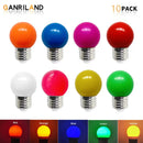 Colorful led string light shatterproof globe bulbs bedroom 10 pack by Decorbites