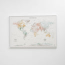 World Map on Canvas - Colorful