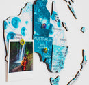 3D Wooden World Map Aurora