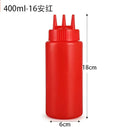 Colorful multi prong condiment squeeze bottle set kitchen sauce dispenser by Decorbites