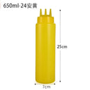 Colorful multi prong condiment squeeze bottle set kitchen sauce dispenser by Decorbites