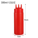 Colorful multi prong condiment squeeze bottle set kitchen sauce dispenser by Decorbites