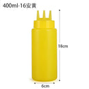 Colorful multi prong condiment squeeze bottle set kitchen sauce dispenser by Decorbites