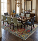 Multicolor Oushak Wool Area Rug - Traditional Hand Knotted Turkish by The Rug Decor