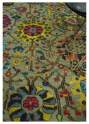 Multicolor Oushak Wool Area Rug - Traditional Hand Knotted Turkish by The Rug Decor