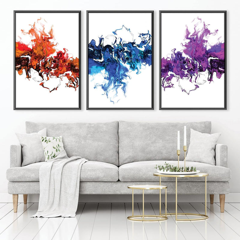 Colorful White Wave Canvas