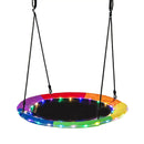 40 Inches Saucer Tree Swing Round with Lights for Kids and Adults by LJGDeals