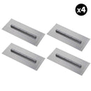 Set of 4 - 6″ x 18″ Replacement Finishing Trowel Blade Bar Mount for Tomahawk 46" Power Trowels