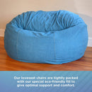Bean Bag Loveseat Comfy Bean Family- Cotton, Organic Cotton, Hemp by Bean Products