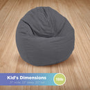 Bag Chair Kid size Comfy Bean - Cotton Fabric - Eco Fill
