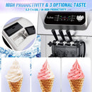 Commercial 2200W 3-Flavor Freestanding Soft Serve Ice Cream Machine With Auto Clean (SAK83517) by SAKSBY WHOLESALE