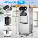 Commercial 2200W 3-Flavor Freestanding Soft Serve Ice Cream Machine With Auto Clean (SAK83517) by SAKSBY WHOLESALE
