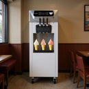 Commercial 2200W 3-Flavor Freestanding Soft Serve Ice Cream Machine With Auto Clean (SAK83517) by SAKSBY WHOLESALE