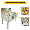 Commercial 85300 BTU Stainless Steel Single-Burner LPG NG Wok Stove (SAK46827)