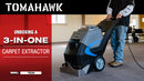 3-in-1 Commercial Carpet Extractor Cleaner, 18” Width, 9 Gallon Dual Tanks, Dual 1000W Motors for Hotels, Offices & Upholstery